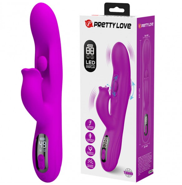 PRETTY LOVE - Yalanda LED Display Nodding Vibration Massager (Chargeable - Purple)